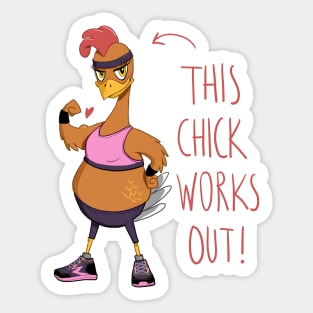 This Chick Works Out Sticker